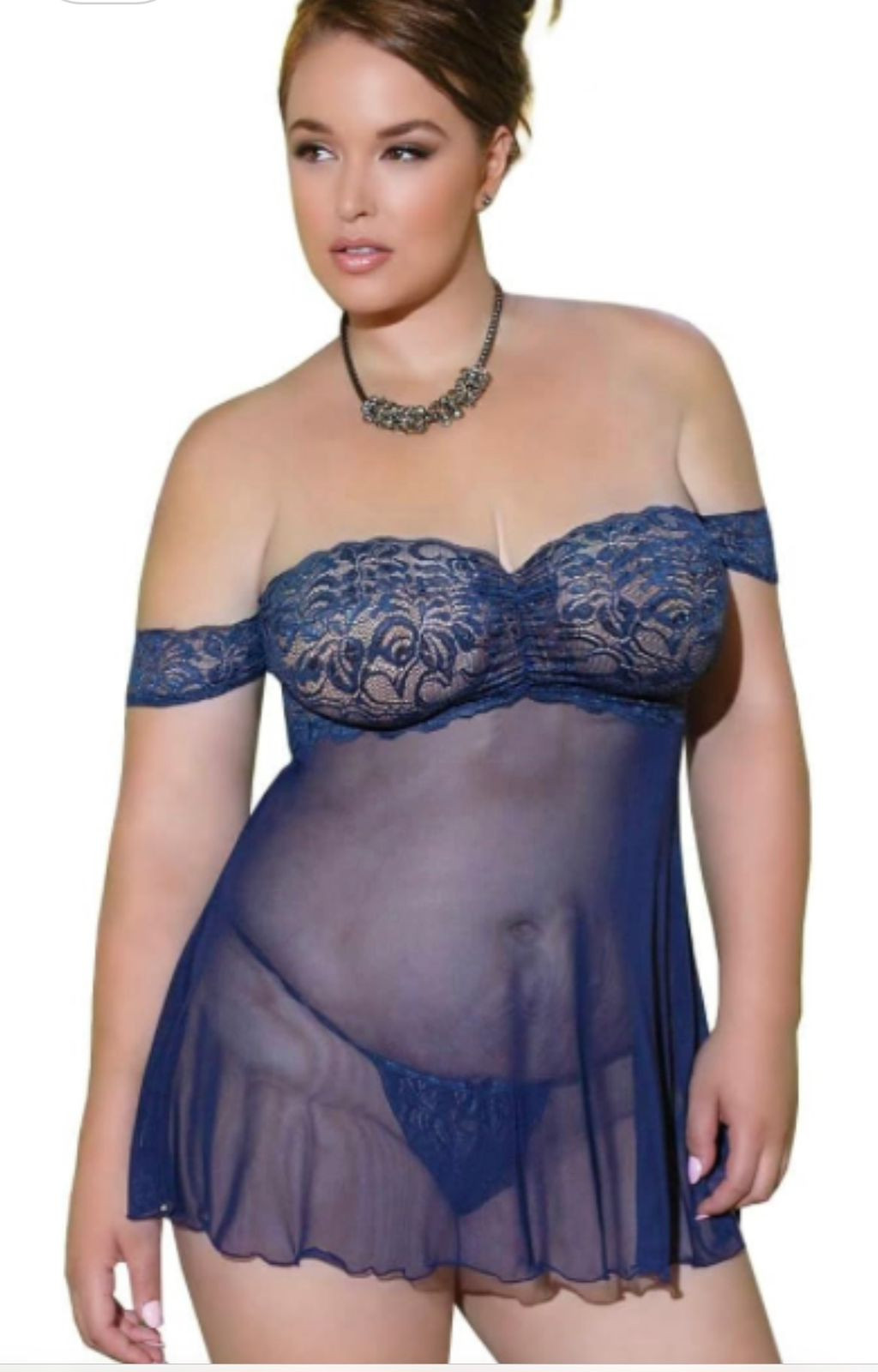 Shifon purple lingerie