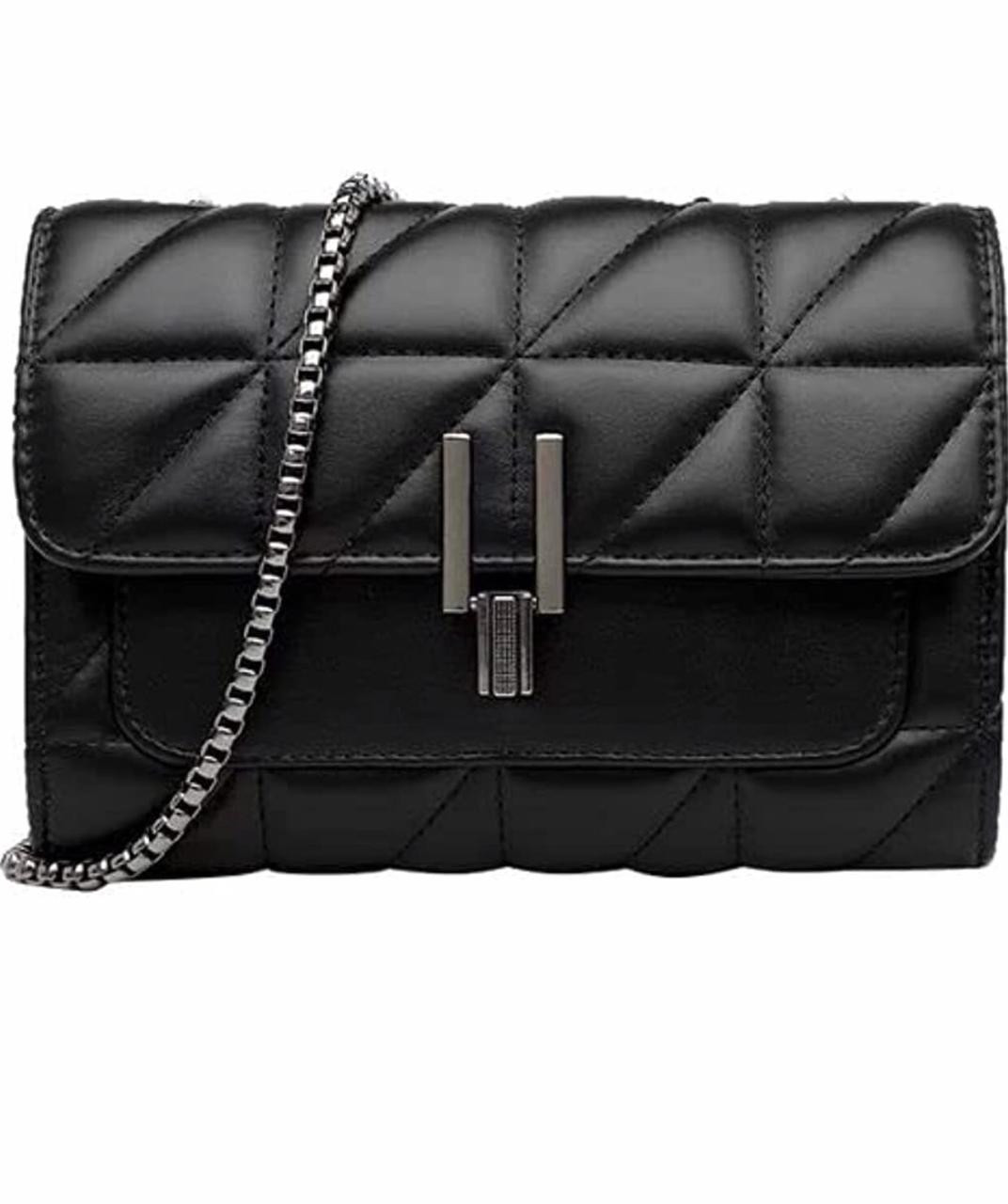 Black leather bag